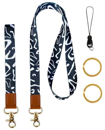 Lanière de clé pour femmes et hommes, lanière de cou mignonne, bracelet porte-clés et lanières pour porte-badge d'identité, portefeuille, clés voiture, clé pour enseignant, filles, enfants, lanièr