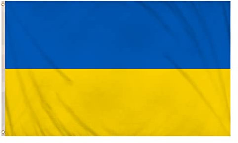 Henbrandt Large Ukraine Flag 5FT x 3FT Blue and Yellow Ukraine Flag with Eyelets