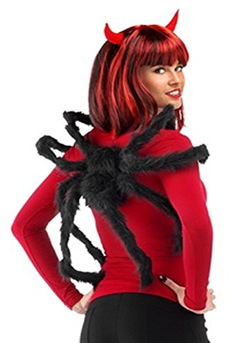 Große * Schwarze Spinne * als Deko für den Rücken für Halloween oder eine gruselige Motto-Party // sieht richtig lebensecht aus! // 90 cm XXL Spinne Spider Grusel Dekoration Decoration Party