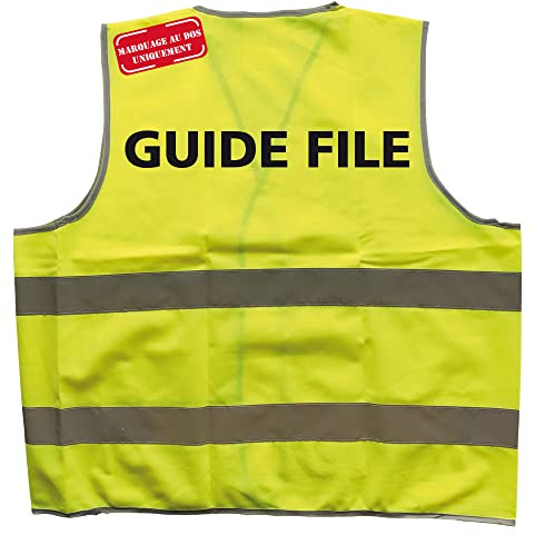 Signalétique.biz France GILET DE SIGNALISATION GUIDE FILE (WC1390GF) - Jaune - XL - -