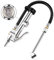 CZC AUTO Tire Inflator Air Pressure Gauge with Rubber Hose, 10-120PSI Dual Head Heavy Duty 1/4 FNPT Tyre Inflator Gage Compatible with Air Pump Compressor for Truck RV Bus Car Motorcycle Bike