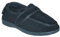 Mens Diabetic Orthopaedic Comfort Luxury Slippers Shoes Wide FIT Adjustable Strap Size UK 7-14 (Declan Black, numeric_13)