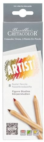 Cretacolor Studio Line Pastellkreidestifte Set Portrait 8er Pack brillant