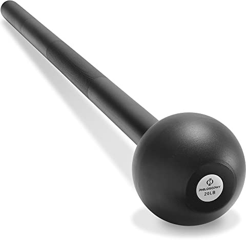 Philosophy Gym Steel Mace Bell 20 LB, Mace Club for Strength Training, Functional Full Body Workouts