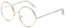 ALWAYSUV Runde Kleine Flache Sonnenbrille Circle Vintage Metal Glasses Transparent Brillengestell