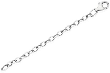 NKlaus 15701 Chaîne d'extension ronde en argent 925 pour fabrication de bijoux 7 cm, Émail