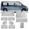8PCS Technology Thermomatte Ersatz für Renault Trafic LWB 2001-2014, Ersatz für Opel Vivaro LWB 2001-2014, Aluminiumfolie Faltbar Sonnenblende, Sonnenschutz Frontscheibe Abdeckung