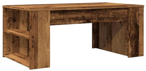 vidaXL Mesa de Centro Madera ingeniería Madera Envejecida 102x55x42 cm, mesita de Centro, Mesa de sofá, mesita Decorativa, Mesa Auxiliar