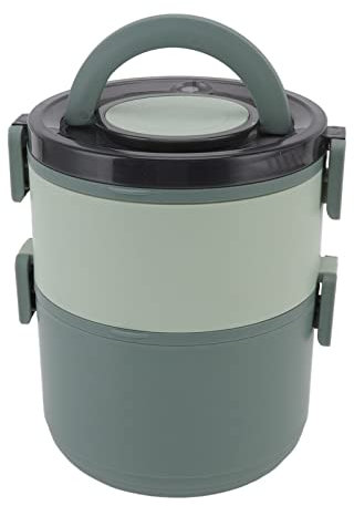 Boîte à Déjeuner Thermique, Récipient Alimentaire isolé avec Double Couche, Récipients Thermiques Empilables en Acier Inoxydable de 1600 Ml pour les Voyages au Bureau