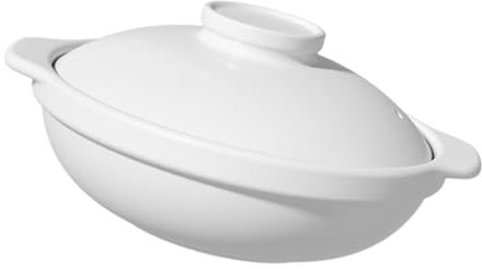 TIDTALEO Casseruola in Ceramica Per Uso Domestico Pentola Coperchio Adatta Per Brasare Zuppe e Cucinare Porridge Doppio Manico Per Trasporto Comodo Materiale Ceramico Resistente e Leggero p