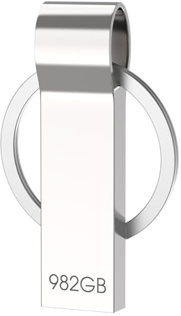 Chiavetta USB 982GB, Alta Velocità Pennetta USB 3.0 con Portachiavi, Impermeabile Metallo Pen Drive per PC/Computer/Portatile/Automobile (982, GB)