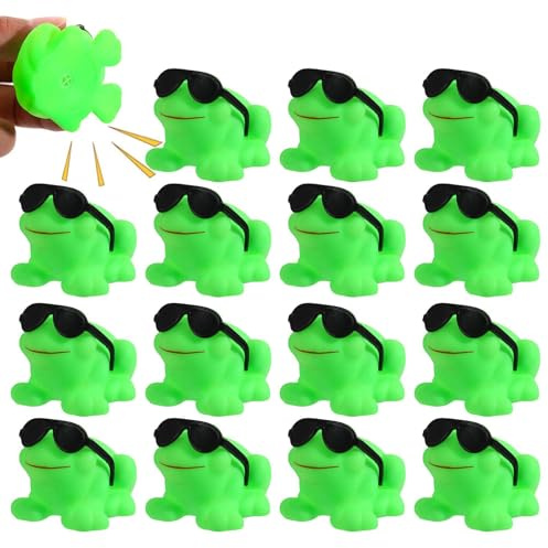 Jouet d'animaux Grenouille Flottant – Mini Grenouilles en Caoutchouc avec Fonction sonore, Jouet Aquatique léger | Divertissement de Bain pour Piscine, Salle de Bain, fête d', décoratif,