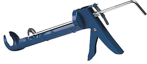 Ceys- Pistola selladora universal profesional - plicador con muelle de silicona y masilla - Azul