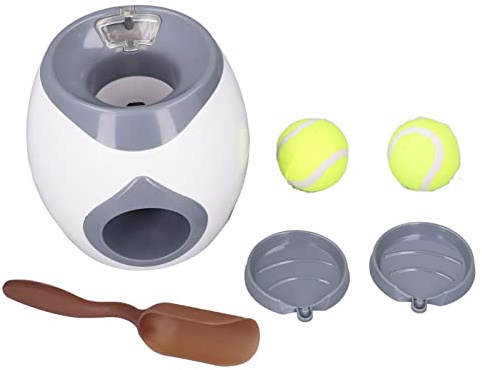 Pelota AutomáTica para Perros, Lanzador de Pelotas de Tenis para Perros MáQuina de Lanzamiento de Pelotas de Tenis para Perros con 2 Tenis para Entrenamiento de Perros Lanzador de Tenis para Buscar