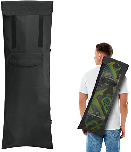 Cosmos Skateboard Bag - Skateboard Backpack & Travel Carry Bag with Outer Pocket, Adjustable Strap for Standard, Mini Cruiser, Regular Size Adult Skateboard, Water-Resistant Fits Commute & Outdoor Use