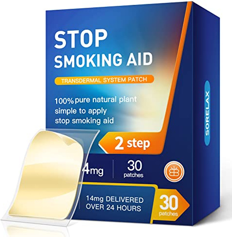 Tuwyfe 【30 Patches】 Smoking Aid Stop Smoking Patch Step 2, Easy and Effective Anti-Smoking Stickers - Best Product to Quit Smoking (Stop Smoking Step 2 [14 mg])