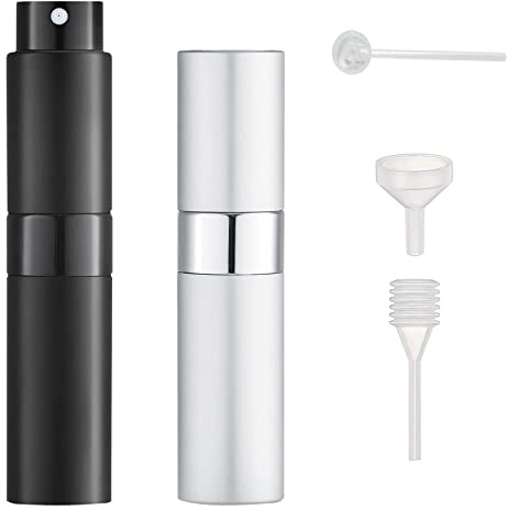 Yrlehoo 2 Pezzi Atomizzatore di Profumo, Ricaricabile 8ML Spray di Profumo Portatile Bottiglia Vuoto Spruzzatore da Viaggio, Spruzzino Nebulizzatore Piccolo, 8ML