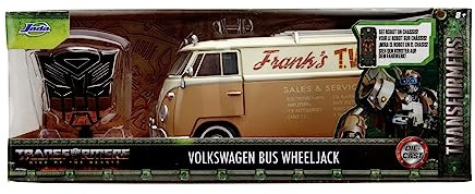 Jada Toys Transformers Wheeljack VW Bus (T7) - Volkswagen Bulli aus Transformers 7: Aufstieg der Bestien, Die Cast Auto ab 8 Jahre mit Sammelmünze, 1:24, 19cm