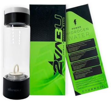 2VABU Molecular Sport – Rechargeable Hydrogen Water Bottle – 1400 PPB Molecular Hydrogen – SPE & PEM Technology – 400 ml – Includes Protective Sleeve