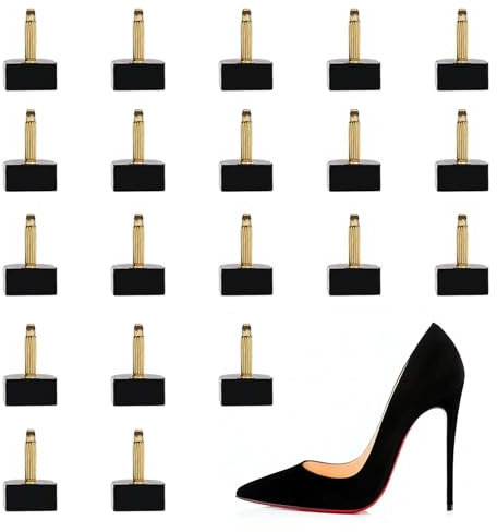 Plaques de Talon Embouts Remplacement, Ensemble de 10 Paires d'Embouts en Forme de U, Noir - Remplacement Universel pour Chaussures, 8-12 mm - Capsules Durables