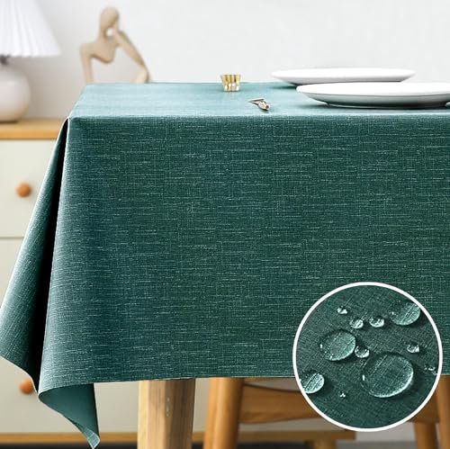 POPOYU Tischdecke Outdoor Wetterfest,140x220 Gartentischdecke Wachstischdecke Wachstuchtischdecke Meterware,Plastiktischdecke Abwischbare Wipeable Table Cloth für Wohnzimmer Garten Outdoor Balkon