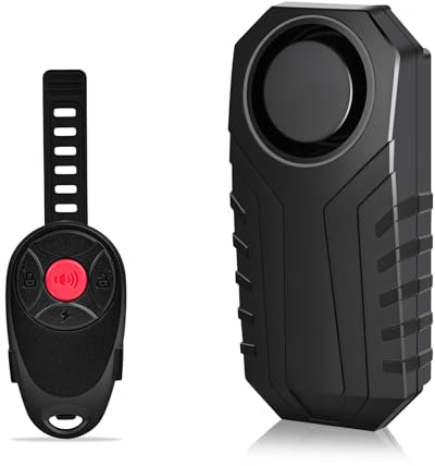 Cruxer Fahrrad Alarmanlage mit Fernbedienung,Fahrrad zubehör Drahtlos Diebstahlsicherungen,Motorrad Fahrrad Alarm,Fahrradalarmanlagen alarmschloss fahrradschloss mit alarmfunktion für Ebike Scooter