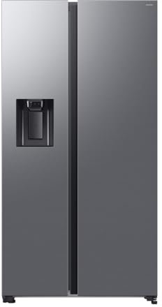 Samsung Side by Side AI RS70F65KET/EF Kühlschrank mit Wasser-/Eisspender ohne Anschluss, Wifi mit AI Energy Mode, SpaceMax, 635 l, BxHxT: 91,2 x 178,4 x 72,6 cm, Edelstahl