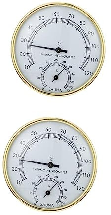 POPETPOP 2 Pcs Thermomètre Hygromètre Sauna Pièces Pratique Sauna Hygrothermographe Humidité Température Compteur Hygrothermographe Outil Utile Sauna Hygrothermographe Sauna Accessoire Abs