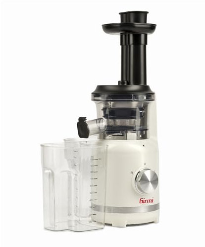 Girmi SW11 Estrattore di succo, 300W, Centrifuga,Velocità di Rotazione 70 Giri/minuto, Blocco di Sicurezza, Ricettario Incluso, Filtro in metallo, Accessori Inclusi, Panna