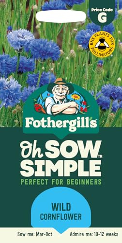 Fothergill's Oh Sow Simple, Wildflower Cornflower Flower Seeds, Sow: Mar-Oct, Mixed Colors