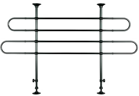 EUROCATCH Barrière de Séparation Voiture pour Chien Réglable 90-155 cm x 75-134 cm - Grille de Coffre Universelle en Acier - Installation sans Perçage - Sécurité Transport Animaux SUV Break