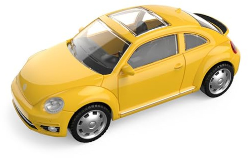 Volkswagen Beetle 1:43 Scale Die-Cast Model Car - Yellow | Detailed Collectors Edition Diecast | Official Licensed Product