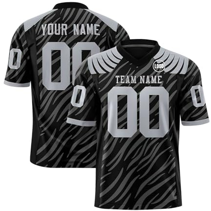 Genérico Camisetas Fútbol Americano Personalizadas para Adultos jóvenes y preescolares, Uniforme Rugby Personalizado con Números Nombres y Nombres de Equipos.