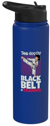 Black belt in training - Tang Soo Do Stainless Steel Insulated Water Bottle