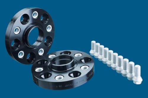 H&R DRA-System Spürverbreiterungsatz 42mm pro Achse - Lochkreis 5x112 - Mittenzentrierung 57,1mm - System M14x1,5 - kompatibel mit Seat/Skoda/Volkswagen/Audi/Cupra - Schwarz