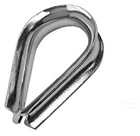 Wire Rope Eyelet Thimble in A4 (T316) Marine Grade Stainless Steel - 3 mm Pack Size : 12
