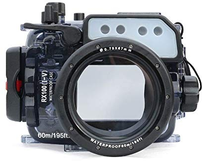 Sea frogs 195FT/60M Underwater Waterproof Camera Diving housing case for Sony DSC RX100 RX100II RX100III RX100IV RX100V RX100I-V (Housing + Red Filter)