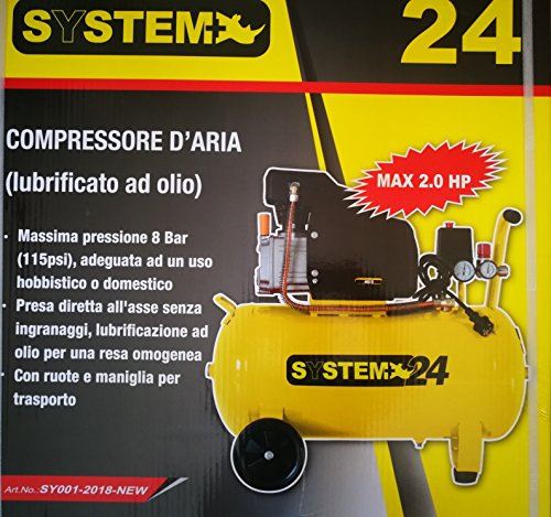 Compressore con lubrificazione ad Olio 2 Hp 24 l