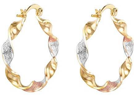 Vogem Creole Hoop Earrings for Women Silver Gold Plated Dangle Teardrop Earrings Trendy Jewellery Gift(40 * 20mm)