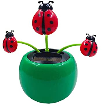 Bavokon Décoration Fleur Solaire Wobble Figure Ornement Figure Solaire pour Votre Voiture,Figurine Voiture Qui Bouge La Tete,Cadeaux Décoration Voiture Solaire,Jouets pour Enfants