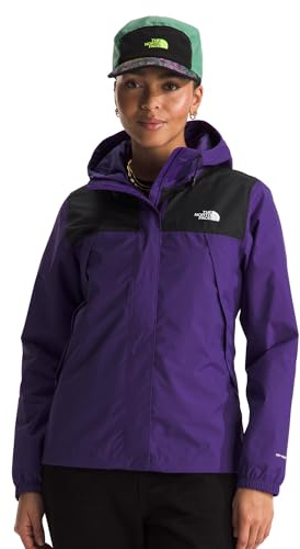 The North Face Women's Antora Jacket, Peak Purple/Tnf Black, XS