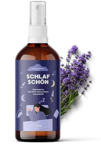 Lavendel kuddspray – ekologisk lavendelolja spray för bättre sömn, avkoppling, aromaterapi, rumsdoft, lugnande, sovhjälp, insomningssspray, premium sömnlavendelspray – 100 ml