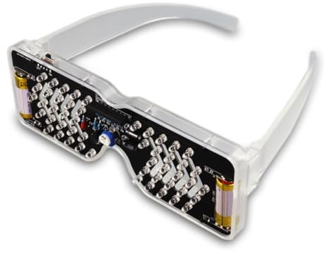 Remingtape byggsats för LED-ljusglasögon med röstaktivering, lysdiodljus, gör-det-själv-elektronikbyggsats, lödgrupp, B