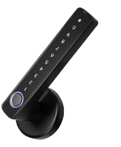 Serrure Connectée Serrure intelligente Bluetooth à empreintes digitales, poignée de porte, mot de passe électronique, application, déverrouillage à distance, hôtel, appartement, bureau, maison de loca