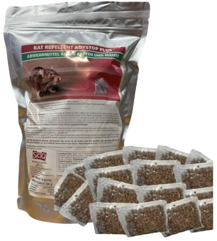 Ratten und Mäuseabwehr | Rattenschutz für Innen und Außen | Ratten & Nagetierabwehr | Natürlich, sicher und effektiv, Ohne Rodentizid giftfrei. Mittel gegen Ratten RAT REPELLENT ADYSTOP PLUS