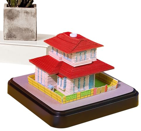 Calendario 2026 per desktop, calendario 3D con scultura in carta artistica, decorazione da tavolo, accessorio per pianificazione delle festività contrassegnate, promemoria, eventi, appuntamenti