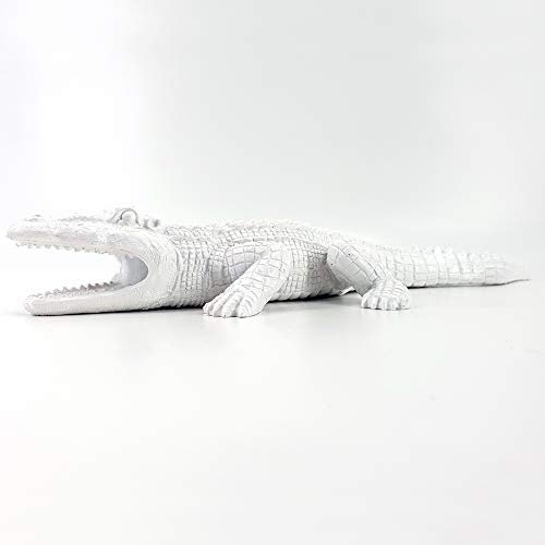 Dasmöbelwerk XL Figura de cocodrilo Estanque Jardín Figura Alligator Shabby Chic 41 cm