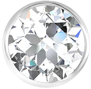 Andante CHUNK Click-Button Druckknopf (Kristall facettiert) für Chunk-Armbänder, Chunk-Ringe und andere Chunk-Accessoires