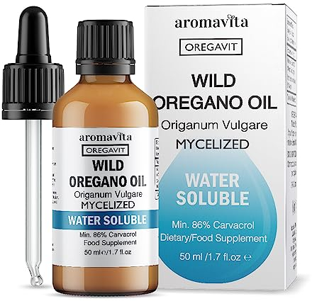 Water Soluble Wild Oregano Oil Organic Liquid Drops–for Digestive and Immune Support, Respiratory Health - Oregano Oil Drops for Mouth-for Healthy Gums and Sore Throats 1.7 fl.Oz/50ml