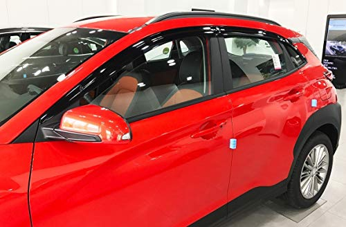 AUTO CLOVER Wind Deflectors Set for Hyundai Kona 2017-2023 (6 pieces)